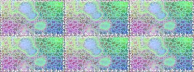 Raster illüstrasyonu. Mavi renklerdeki renkli kelebeklerin kusursuz arka planı. Tekstil, duvar kağıtları, web sayfası arkaplanları, yüzey dokuları için mükemmel.