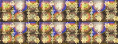 Kahverengi, bej ve nötr renkler ve kar taneleri. Raster illüstrasyonu. Raster Noel soyut renkli arkaplan ve tatlı kar tanesi.