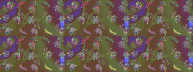 Sihirli yeşil, kahverengi ve mor tatil soyut arka plan yıldız ve düşen kar taneleri. Noel yeşili, kahverengi ve menekşeler. Raster illüstrasyonu.