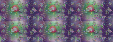 Küçük ölçekli çiçek basit şirin desende. Üretim, duvar kağıdı, baskı, hediye paketi ve scrapbooking Tekstil veya kitap için çiçek sorunsuz arka plan kapsar. Raster illüstrasyon.