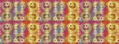 Bahar çiçekleriyle güzel bir çiçek deseni çizmişsin. Güzel kumaş deseni. Raster illüstrasyonu.