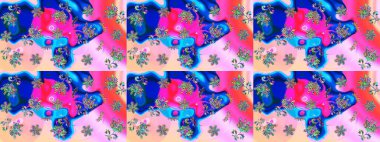 Mavi renkli çiçekler. Renkli Bahar Teması eskiz kalıbı. Güzel çiçek deseni. Düz Çiçek Elementleri Tasarımı.