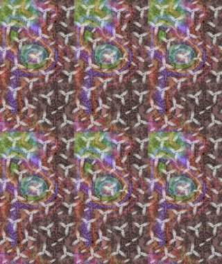 Küçük çiçekli yay deseni çiz. Suluboya tarzında kahverengi renkte. Raster illüstrasyonu.