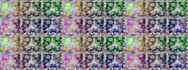 Elle çizilmiş çiçek deseni (fayans). Tekstil için dikişsiz suluboya desen. Sevimli çiçekler, desenli, nötr renklerle renksiz desen.