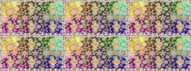 Raster illüstrasyonu. Tarafsız renklerde, altın elementlerle klasik, pürüzsüz desen.