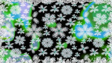 Raster Çiçek İllüstrasyonu güzel tekstil. Siyah renkli etnik çiçeklerle kusursuz bir desen..