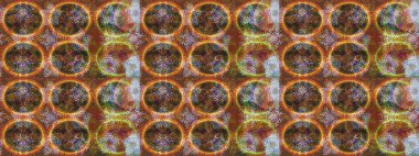 Güzel bir kış süsü. Raster kahverengisi, nötr ve turuncu kar tanelerinden izole edilmiş. Kar taneleri koleksiyonu. Raster illüstrasyonu.