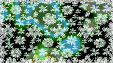 Renkli Bahar Temalı Kusursuz Arkaplan. Düz Çiçek Elementleri Tasarımı. Raster illüstrasyonu. Karalama çiçeği. Zentangle soyut çiçekleri. Şirin kumaş deseni.