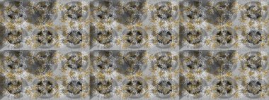 Gri, kahverengi ve nötr kar taneleri. Noel ve yeni yıl moda baskıları için tatil tasarımı. Kar tanelerinin soyut arkaplanlı Noel şablonu. Raster illüstrasyonu.