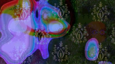 Çiçekli karalama şeklinde Raster çiçek deseni. Gri renkli çiçekler. Yumuşak, bahar çiçekli arka plan.