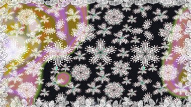 Ağaç dallı bahar çiçekleri ile desen, çiçek silueti ile gri renkler. Raster deseni.