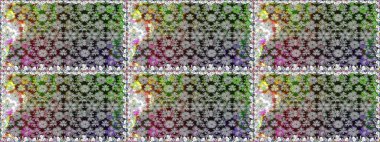 Raster illüstrasyonu. Gri renkli, zarif çiçek buketli suluboya. Düz Çiçek Elementleri Tasarımı. Renkli Bahar Teması Kusursuz Arkaplan.