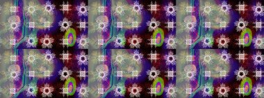 Renkli elementlerle Raster ilginç desen