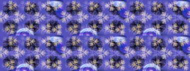 Raster illüstrasyonu. Renkli arka planda izole tatlı kar taneleri. Soyut mandala ya da tuhaf kar tanesi çizgisi sanat tasarımı.