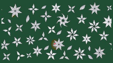 Eskiz stili yeşil renkler. El yapımı çiçek ve bitki koleksiyonu. Raster illüstrasyonu. Raster illüstrasyonu. Şirin karalamalı çiçek deseni çiz..