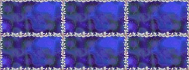 Raster düz çiçekleri pürüzsüz desen. Mor renkli çiçekler. Tasarım hediye paketi, tebrik kartları, posterler ve afiş tasarımı.