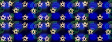 Paisley 'ler zarif çiçek desenli eskiz arka plan duvar kâğıdı çizimi. Güzel, modaya uygun, modern, üç boyutlu sanat eseri, altın ve mavi, gri ve siyah desenli çiçek yaprakları ve süslemeleri var..