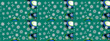 Çocuk stili. Renkli Bahar Teması eskiz kalıbı. Çiçekli eskiz arkaplanı. Düz Çiçek Elementleri Tasarımı.