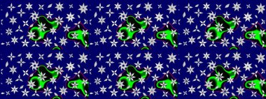 Vadinin mavi renkli çiçekleri. Raster çiçek desenleri çiziyor..