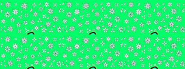 Kumaş desenli papatya çiçeği detayı. Yeşil renkte çiçekler.