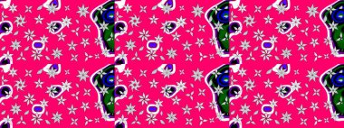 Raster Güzel kumaş deseni. Raster suluboya çiçek deseni, narin çiçekler, mor çiçekler, tebrik kartı şablonu..