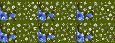 Güzel kumaş deseni. Raster illüstrasyonundaki çiçek desenli çizim. Düz Çiçek Elementleri Tasarımı. Renkli Bahar Teması çizim şablonu.