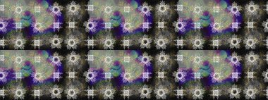 Raster grisi, nötr ve yeşil kar tanesi izole edilmiş. Güzel bir kış süsü. Renkli kar taneleri Raster illüstrasyonu.