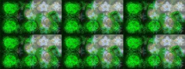 Renkli arka planda izole tatlı kar taneleri. Raster illüstrasyonu. Kar taneleriyle yeşil, mavi ve gri renkler.