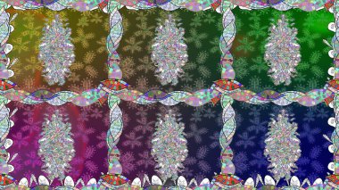 Organic motif background. Raster illustration. Ultrafashionable fabric pattern. Seamless pattern.