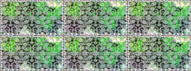 Güzel kumaş deseni. Raster Illustrasyon 'da moda olmayan çiçek deseni. Renkli Yaz Temalı Kusursuz Arkaplan. Düz Çiçek Elementleri Tasarımı.