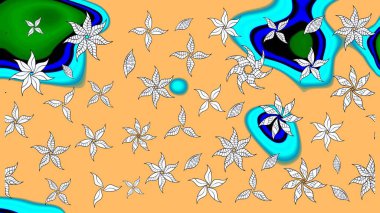 Güzel suluboya yaz çiçekleri deseni..