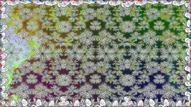 Çiçekli ipek eşarp. Gri üzerine gri. 1950-1960 motifleri. El çizimi çiçek unsurları olan soyut, dikişsiz raster deseni. Retro tekstil tasarım koleksiyonu.