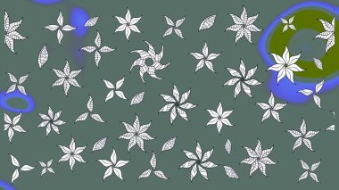 Güzel kumaş deseni. Yazdır. Raster çiçekli arka plan. Renkli Yaz Temalı eskiz kalıbı. Güzel eskiz şekli. Düz Çiçek Elementleri Tasarımı.