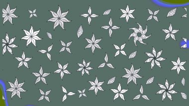 Kumaş, tekstil, duvar kağıdı baskısı için. Raster. Tomurcukları çiçek olan sevimli bir çiçek deseni. Raster illüstrasyonu. Eski usul. Taslak arkaplan.