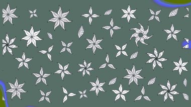 Kumaş, tekstil, duvar kağıdı baskısı için. Raster. Tomurcukları çiçek olan sevimli bir çiçek deseni. Raster illüstrasyonu. Eski usul. Taslak arkaplan.