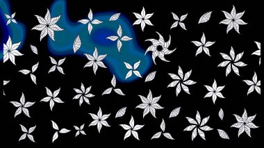 Zentangle soyut çiçekleri. Düz Çiçek Elementleri Tasarımı. Karalama çiçeği. Raster illüstrasyonu. Güzel kumaş deseni. Renkli Bahar Teması çizim şablonu.