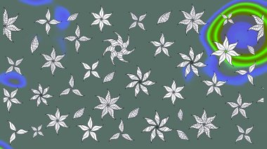Çiçekli karalama şeklinde Raster çiçek deseni. Tarafsız renklerde çiçekler. Nazik, narin çiçek arkaplanı.