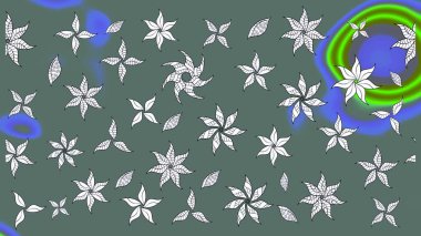 Çiçekli karalama şeklinde Raster çiçek deseni. Tarafsız renklerde çiçekler. Nazik, narin çiçek arkaplanı.