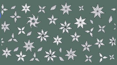 Nakış desenli çiçek deseni. Parmak izi, kumaş, duvar kâğıdı, tekstil için raster dokusu. Renkli grunge koloni çiçekleri ile soyut arkaplanı zenginleştirir.