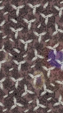 Kahverengi renkli çiçek desenli eskiz, el yapımı papatyalar, papatyalar. Tekrar eden çiçek arkaplanı, zarif kahverengi çiçek duvar kağıdı..