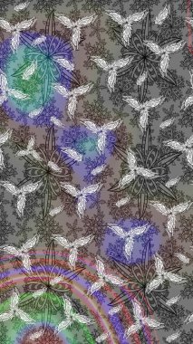 Gri renkli çiçekler. Düz Çiçek Elementleri Tasarımı. Çiçek desenli eskiz, yaz çiçekleri. Renkli Bahar Teması çizim şablonu.