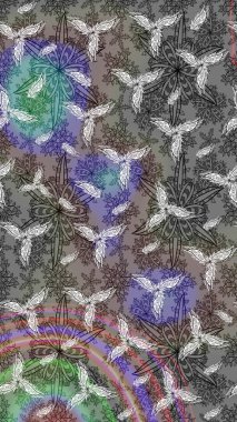 Gri renkli çiçekler. Düz Çiçek Elementleri Tasarımı. Çiçek desenli eskiz, yaz çiçekleri. Renkli Bahar Teması çizim şablonu.