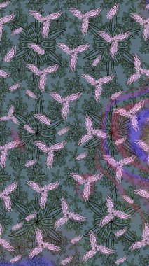 Tarafsız renklerde çiçekler. Çiçekli karalama şeklinde Raster çiçek deseni. Nazikçe, güzel çiçek arkaplanı..