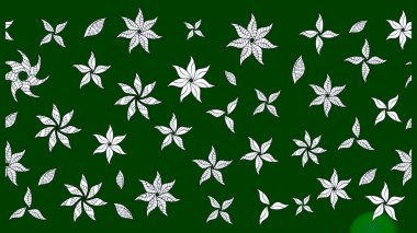 Yumuşak, yaz çiçekli arka plan. Çiçekli karalama şeklinde Raster çiçek deseni. Yeşil renkte çiçekler.