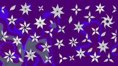 Çiçek desenli eskiz. Mor renkli çiçekler. Tişört baskısı için çiçek boyama rasteriName.