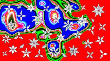 Simple cute pattern in small-scale flowers. Raster illustration. Floral sketch background for textile or book covers, manufacturing, wallpapers, print, gift wrap and scrapbooking.