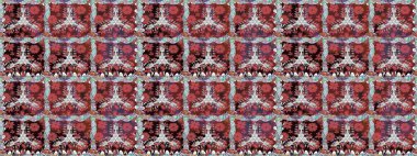 Çiçekli karalama şeklinde Raster çiçek deseni. Raster illüstrasyonu. Nazikçe, yaz çiçekleri kahverengi renklerde.