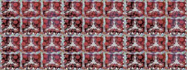 Çiçekli karalama şeklinde Raster çiçek deseni. Raster illüstrasyonu. Nazikçe, yaz çiçekleri kahverengi renklerde.