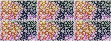 Güzel kumaş deseni. Hoş bir çiçek geçmişi var. Küçük çiçekteki kusursuz desen. Raster illüstrasyonu.