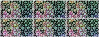 Düz Çiçek Elementleri Tasarımı. Gri renkli çiçekler. Sevimli çiçek raster deseni. Renkli Yaz Temalı Kusursuz Arkaplan.